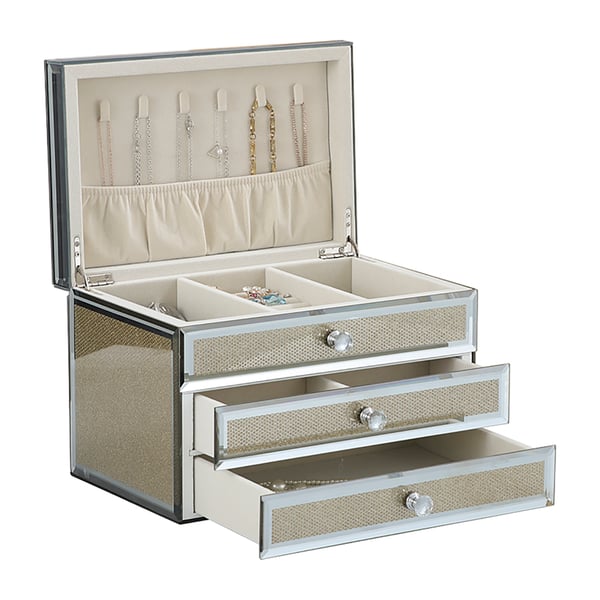 Modern Glass Jewelry Box Jewelry Organizer Homary UK