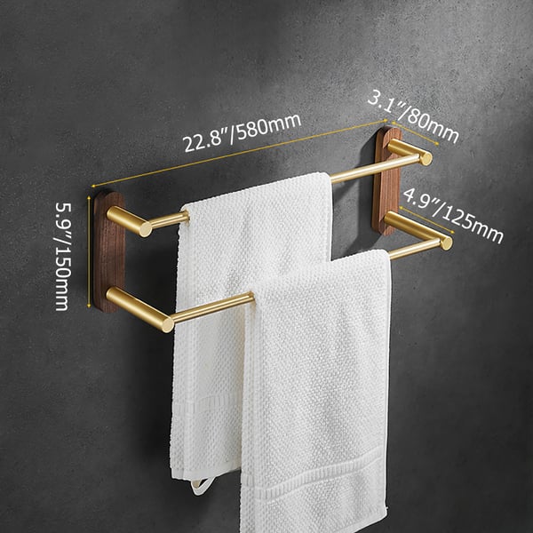 2Bar Modern Bathroom Towel Bars Wall Mounted Towel HolderHomary