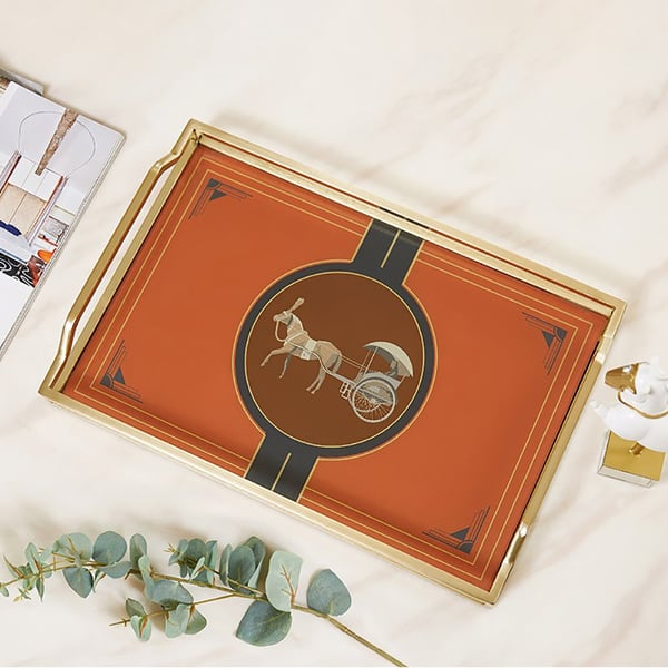 Modern Tray Desk Organizer for Entryway in MetalHomary