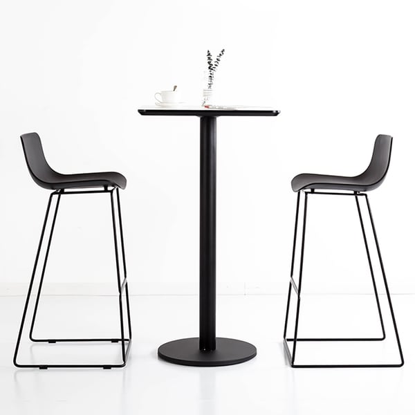 900mm Black Bar Stool Counter Height with PP seat and Steel FrameHomary