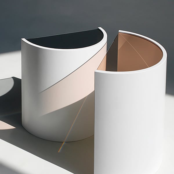 Modern Round White Glass Top Small End Table Set | Homary UK