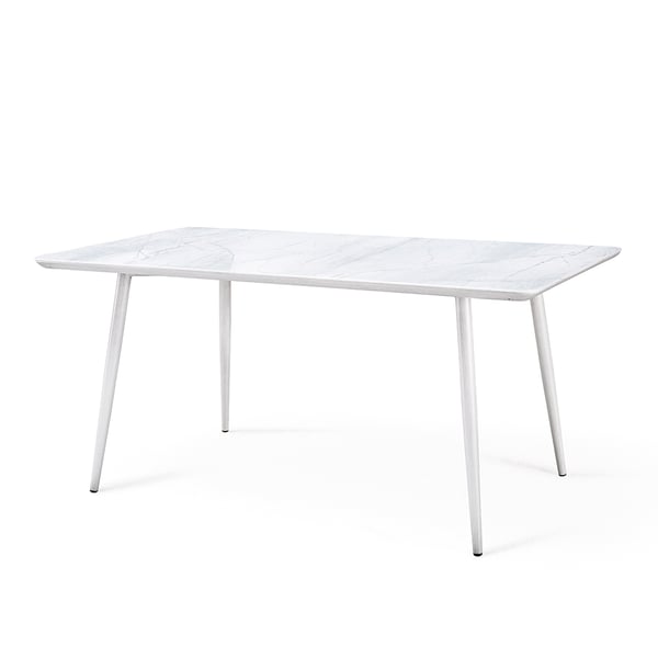 7 Pieces Aluminum Outdoor Dining Set with Cushion and Sintered Stone