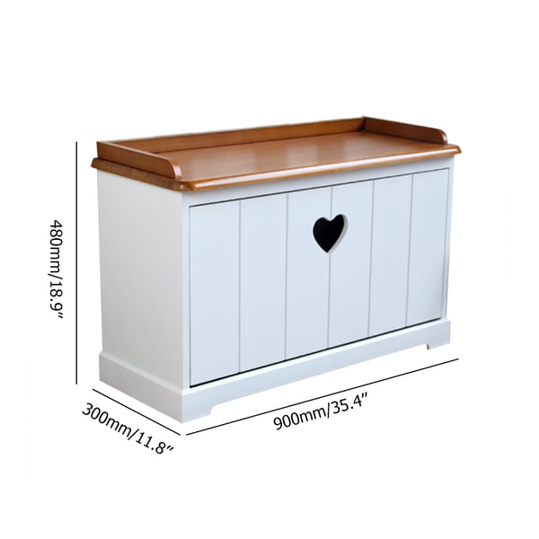 Contemporary Wood Entryway Bench with Shoe StorageHomary