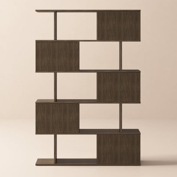 73" Sliding Door Bookshelf