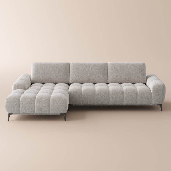 Chaise Chenille Adjustable Backrest Sectional Sofa