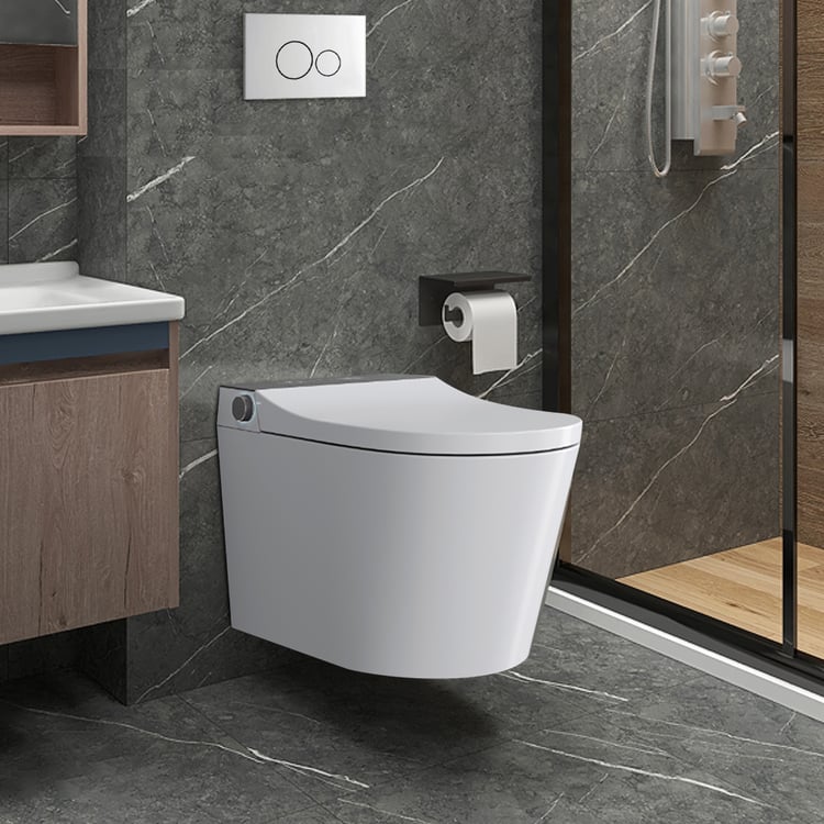 Airloo S1 Automatic Wall-Mounted Smart Bidet Toilet with In-Wall Tank White 1.32 GPF
