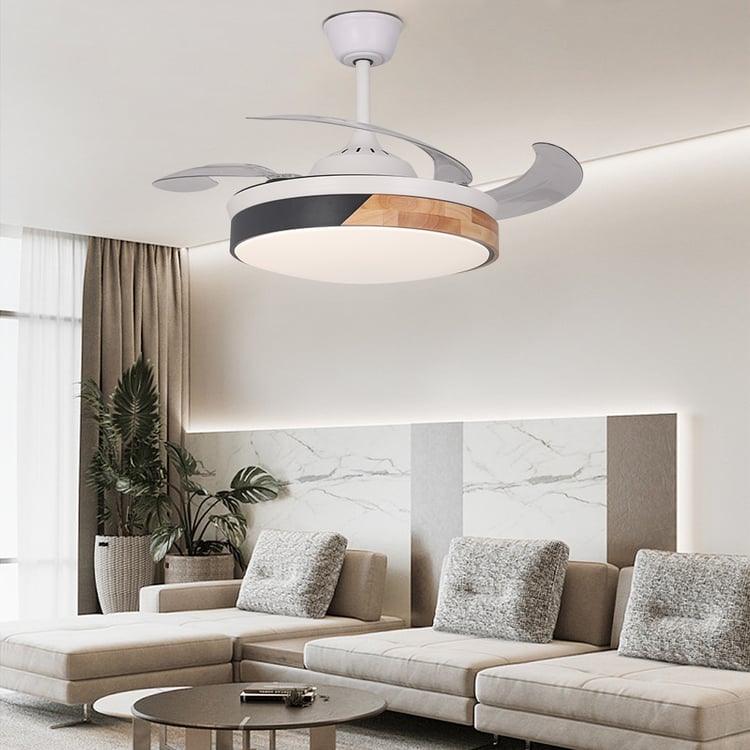 Nordic 42" LED Ceiling Fans Light 6-Speed Reversible Blades with Remote Control