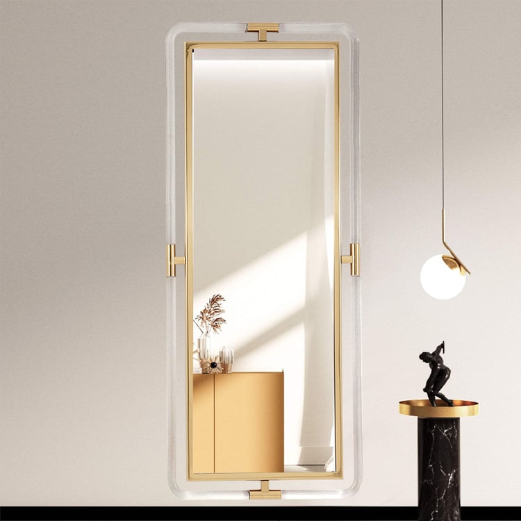 1200mm Modern Gold Full Length Large Long Wall Mirror Decor Acrylic & Metal Frame