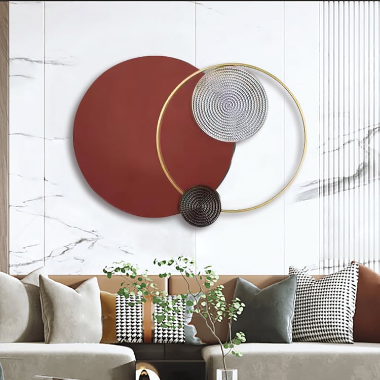 Modern Big Metal Geometric Circles Wall Decor Unique Home Living Room Hanging Wall Art 