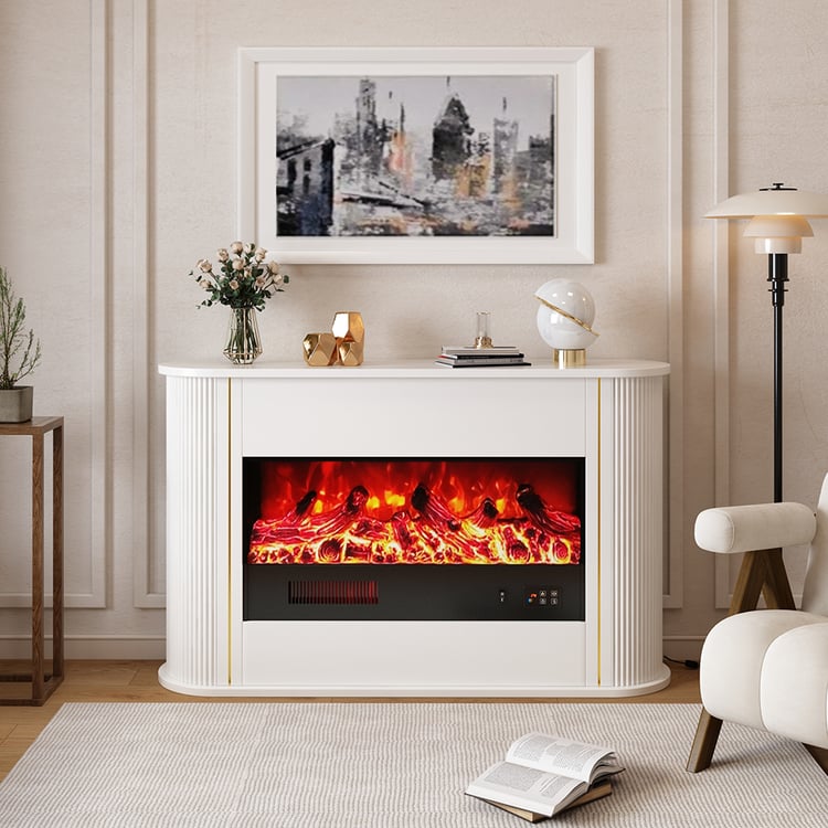 1200 mm vrijstaande 1500 W elektrische haard met 5 versnellingen instelbaar 3D LED-vlameffect