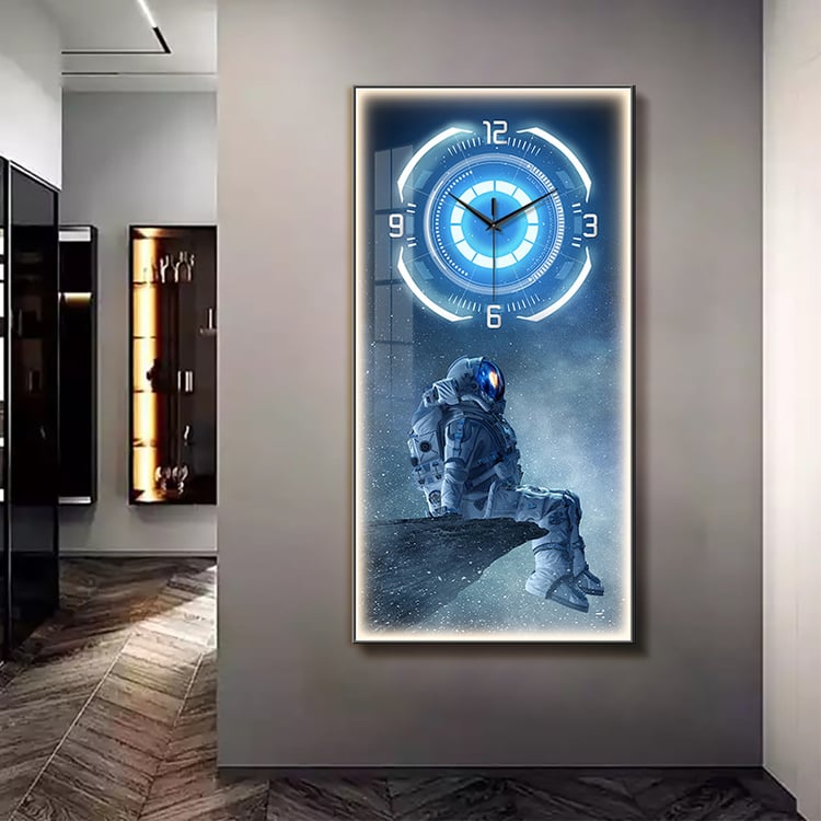 990 mm kreative Science-Fiction-LED-Wanduhr mit Beleuchtung, Wanddekoration