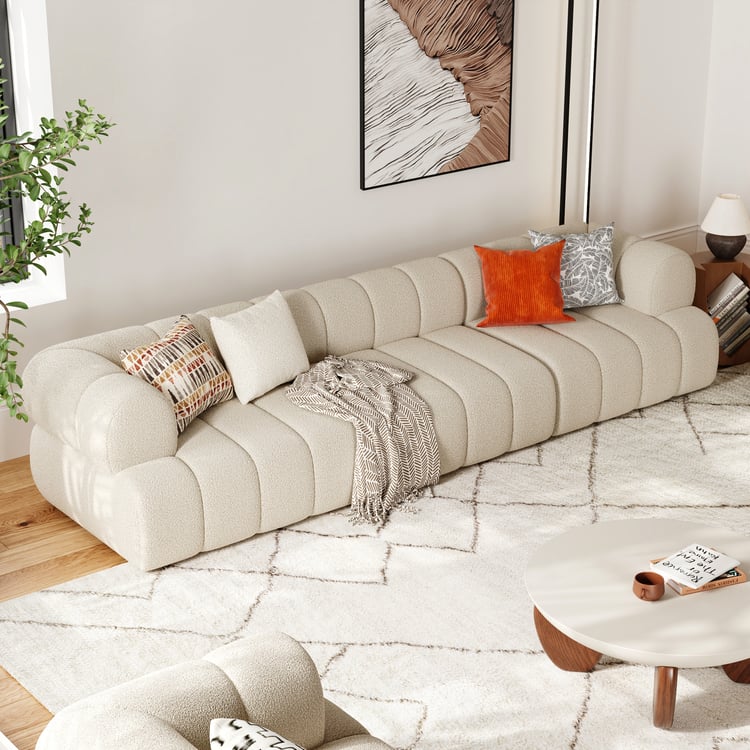 Nimbus 123" 3-Seater Channel Chenille Sofa