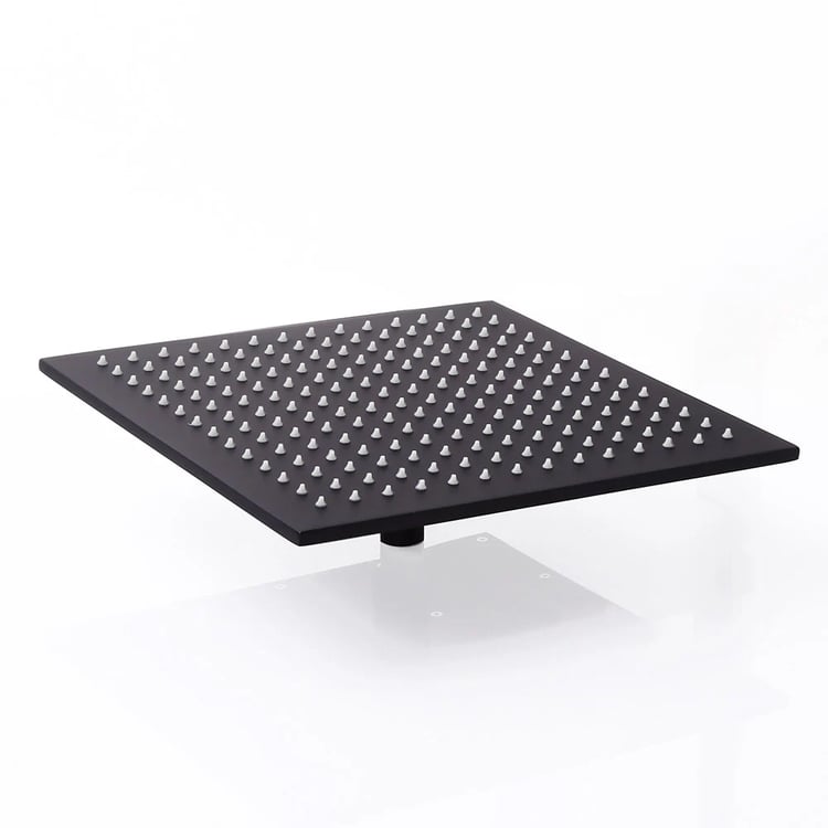 Moderní 10palcová dešťová čtvercová koupelnová dešťová sprchová hlavice z masivní mosazi v matné černé barvě