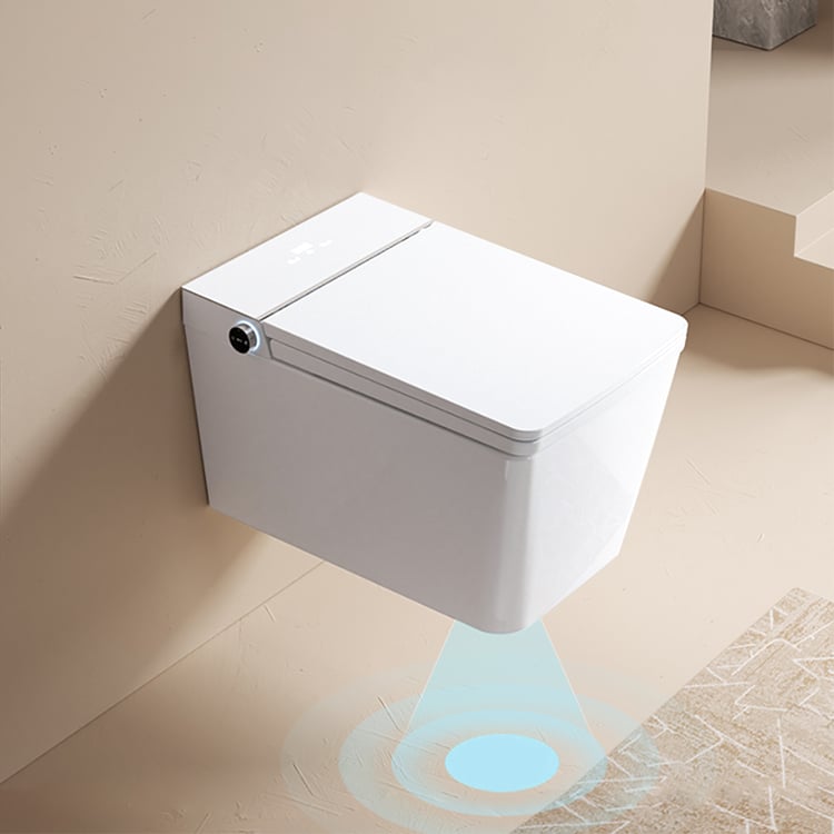 Toilette et bidet automatiques allongés muraux monoblocs modernes et intelligents avec siège