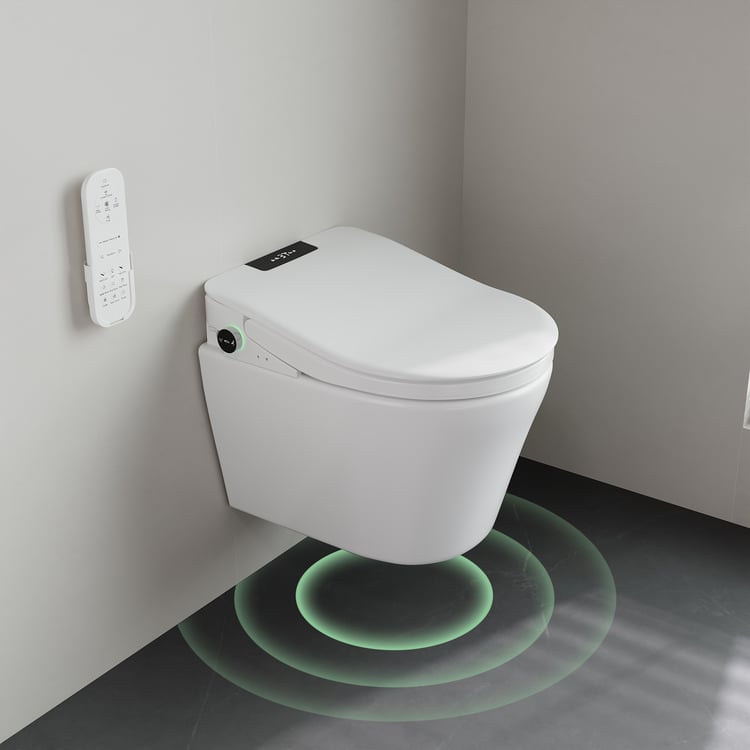 Couvercle de toilette intelligent en forme de V avec ouverture automatique du couvercle