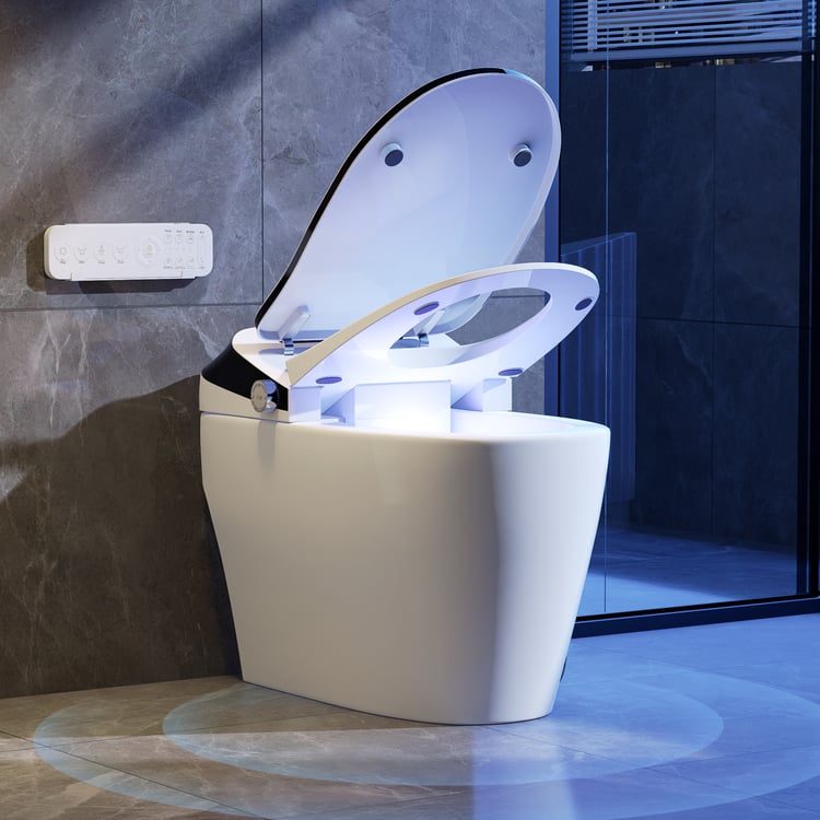 Hynova AX8 Compact automatisch slim bidettoilet met voorbevochtigde | Eco-modus