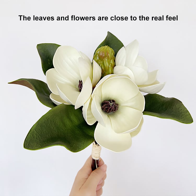 Jeorywoet Künstliche Magnolien - 3x 20 Zoll Realistische Blüten Für Vasen