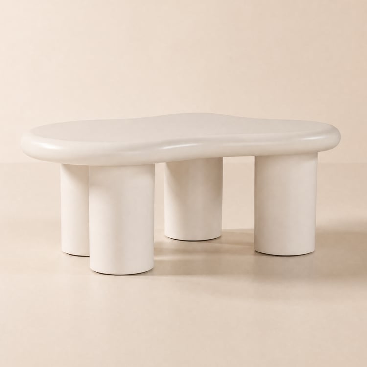Mesa de café abstrata irregular em forma de nuvem de 39”