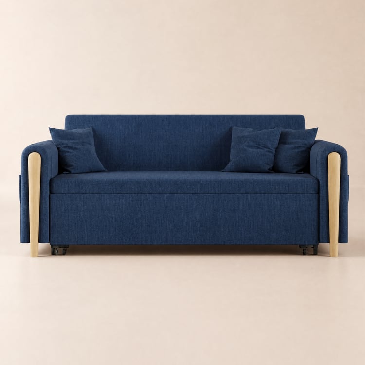 72" Full 2-Seater Linen Convertible Sleeper Sofa