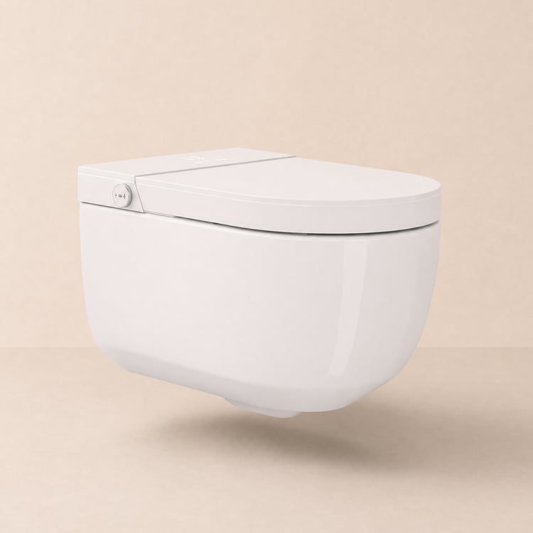 Toilette à bidet intelligente murale automatique avec stérilisation UV et double chasse d'eau