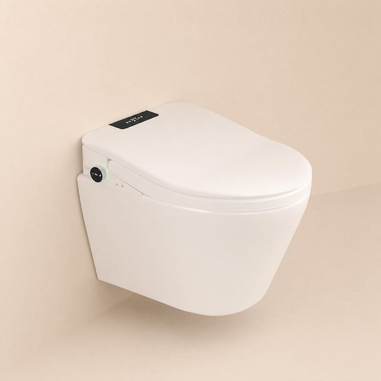 Couvercle de toilette intelligent en forme de V