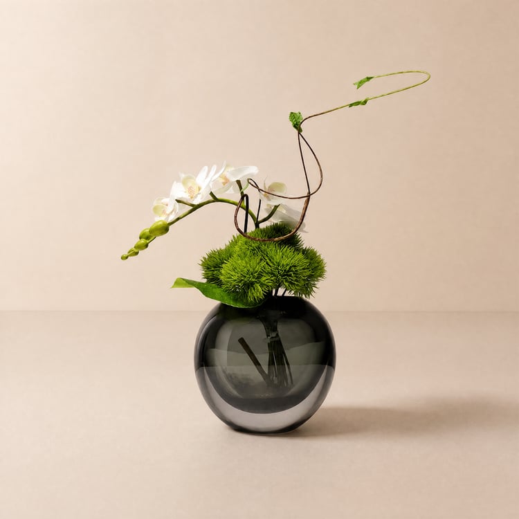 Arreglo de flores artificiales blancas en jarrón, centro de mesa de comedor, decoración de flores falsas