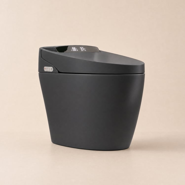 Hynova AX1 Black Automatic Smart Bidet Toilet with Self Cleaning | Heated Seat | Dryer