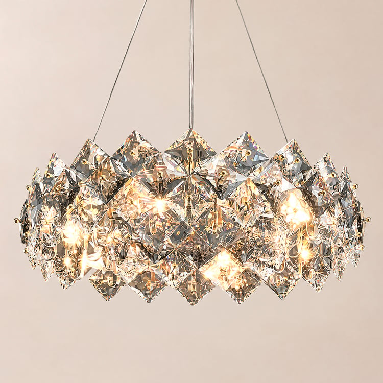 Crystack Lustre Luxe Cristal avec Câbles Réglables