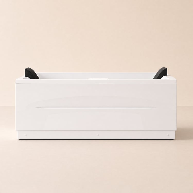 71" Double Whirlpool Bathtub with Temperature Control 118-Gallon Capacity