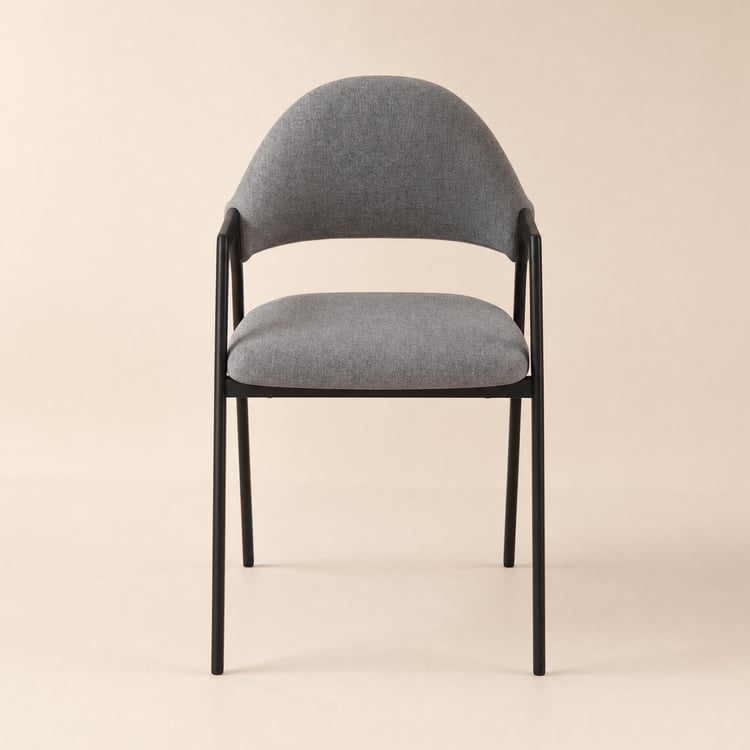 Modern Grey Linen Dining Chair with Upholstered, 2 Pieces