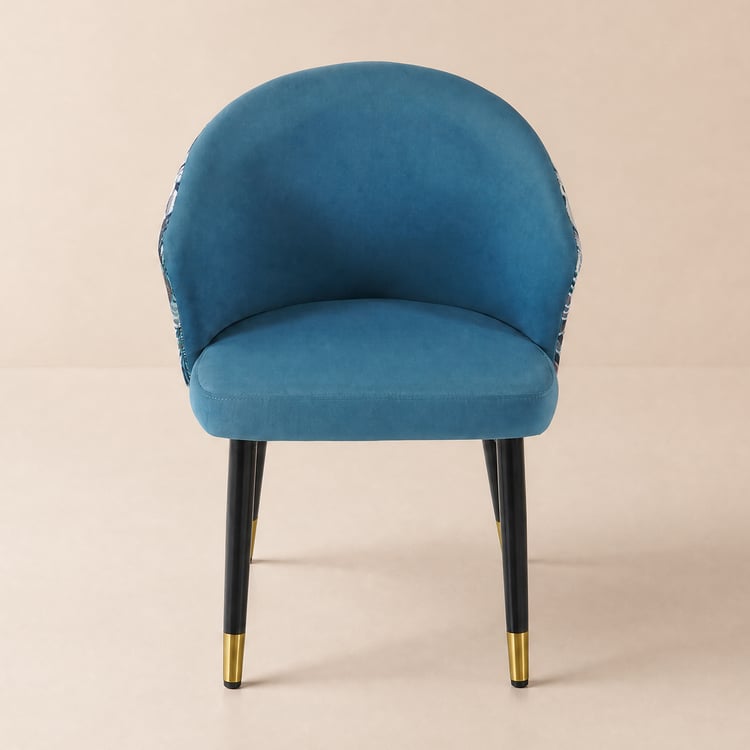 Arcora Greenish Blue Velvet Dining Chair with Upholstered, 1 Piece