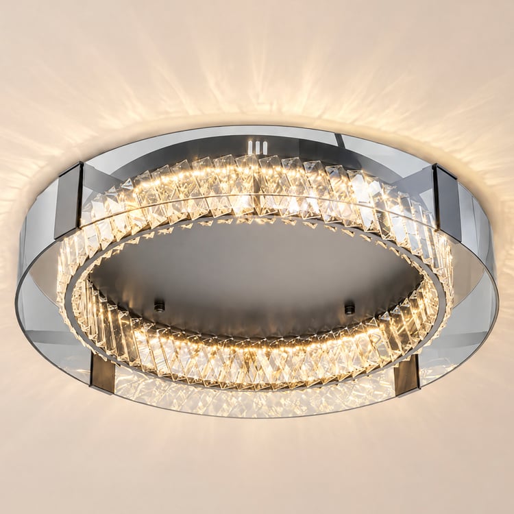 Lámparas de techo regulables de cristal Orlova, luz LED de montaje empotrado de 3 modos con control remoto