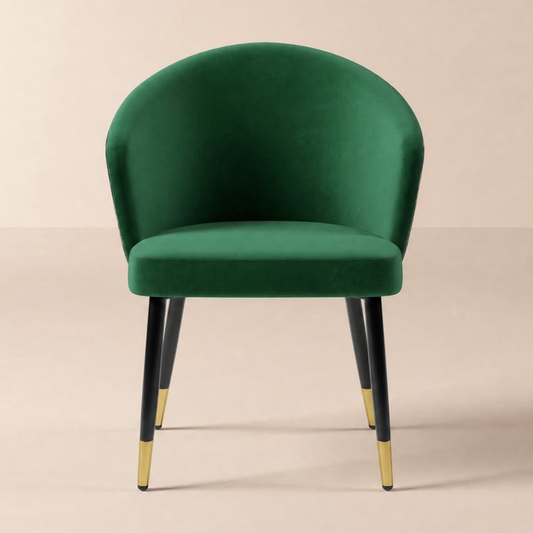 Arcora Green Velvet Dining Chair with Upholstered, 1 Piece