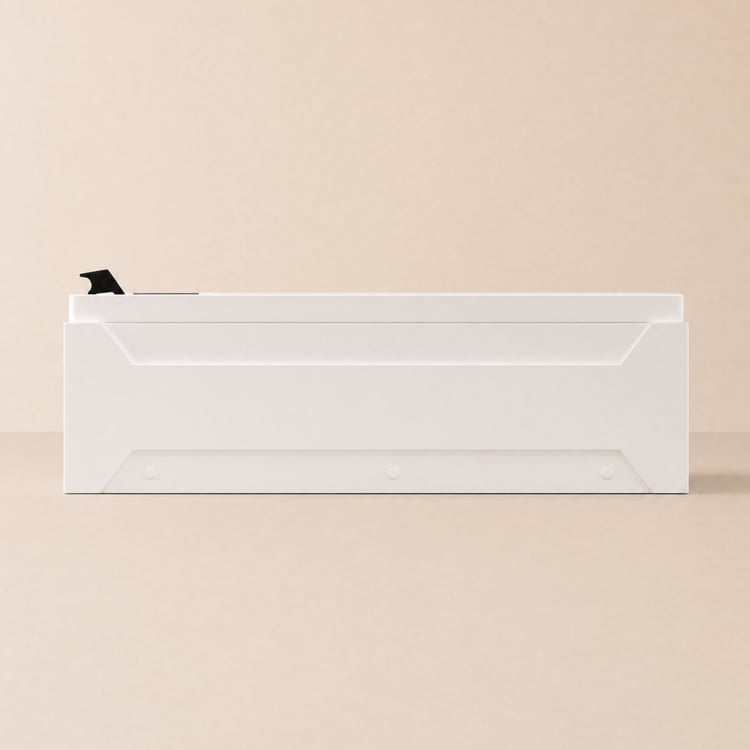 73" 2-Person Whirlpool Bathtub with Massage Jets & Thermostatic Control & Dual Waterfall