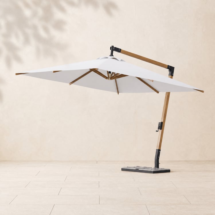 Tevara 300 cm Offset Cantilever Patio Umbrella in White