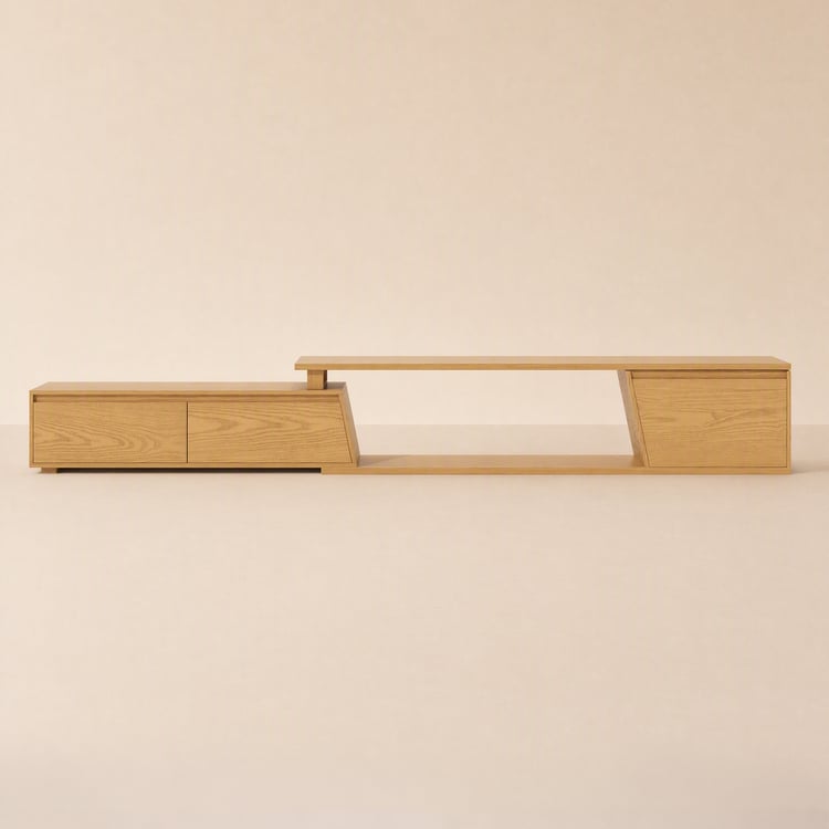 Meuble TV extensible réversible Fero 180 à 280 cm avec 3 tiroirs