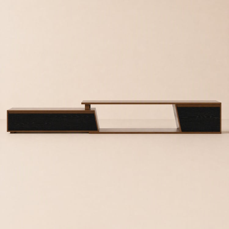 Wendbarer ausziehbarer TV-Schrank Fero mit 3 Schubladen, 180-280 cm