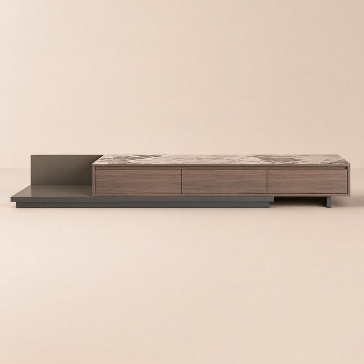 Fero Sintered Stone Extendable TV Stand with 3 Drawers(200 - 360 cm)