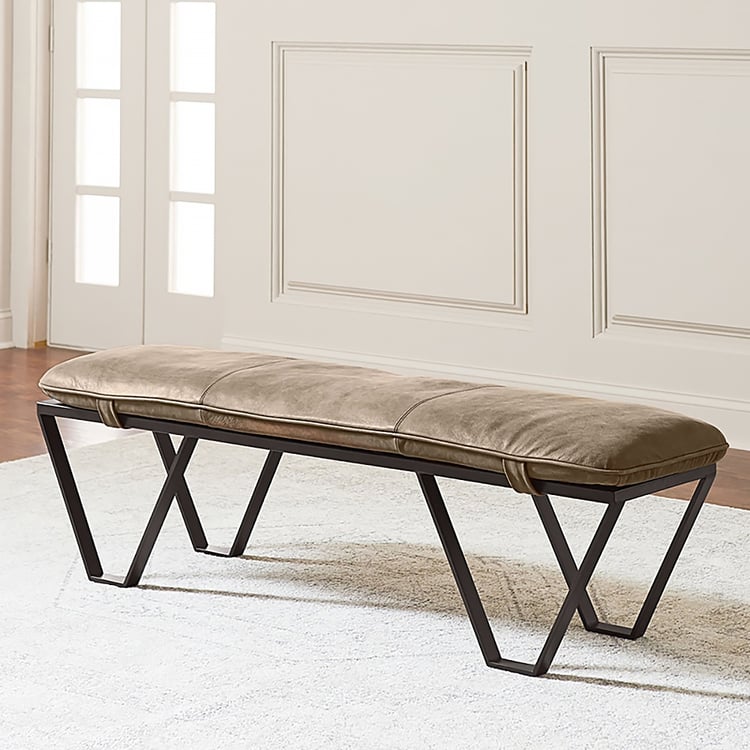 Modern Bench Dining Room Bench Faux Leather Entryway Long