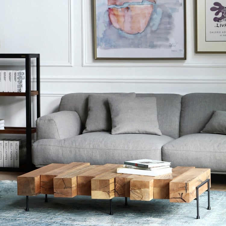 センターテーブル・ローテーブル d-Bodhi FERUM INDUSTRIAL COFFEE TABLE Amazon.com: JATIBOSH Wood Round Coffee Table for Living Room