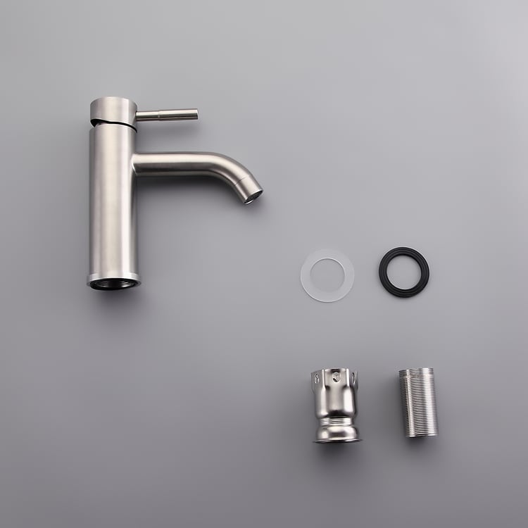 Brewst Stainless Steel Brushed Nickel Bathroom Basin Tap Monobloc 