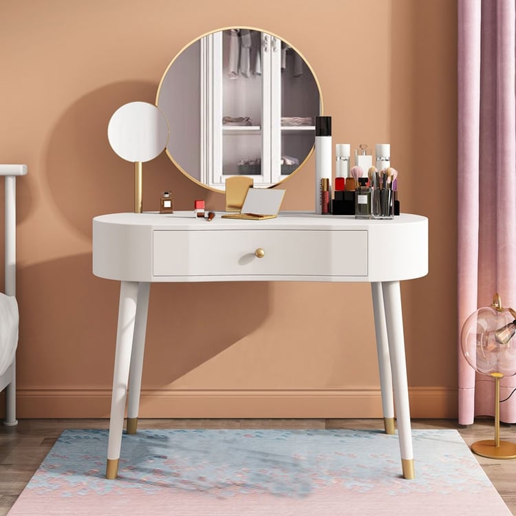 slim fit dress slacks Claremont Solid Brass Paneled Dressing Table Mirror main image 0