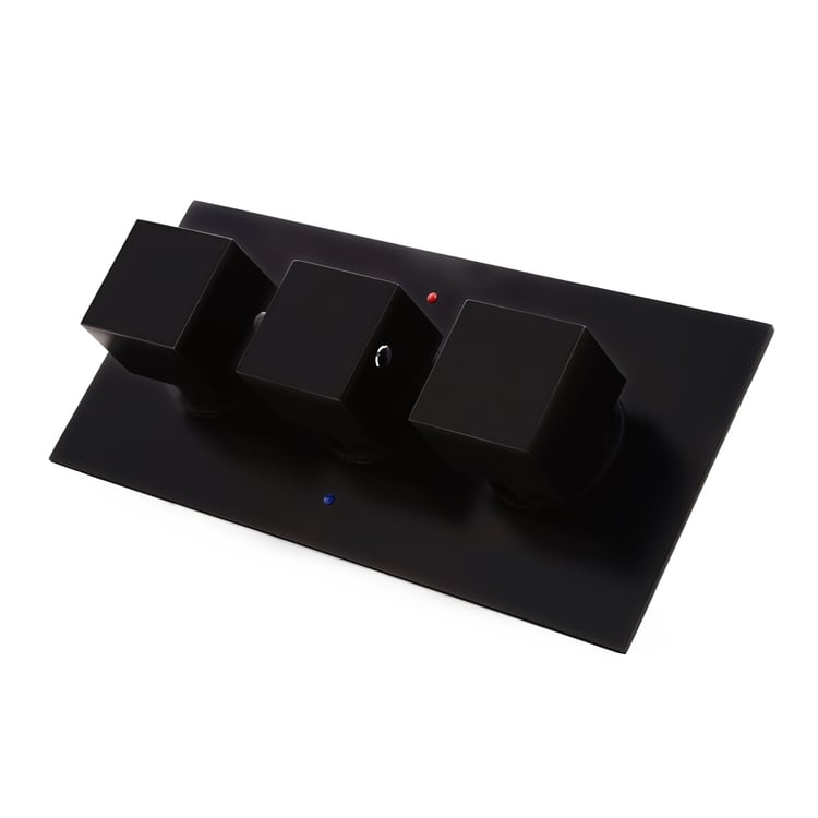 noa♡ Thermostatic Solid Brass 3-Function Matte Black Shower Valve