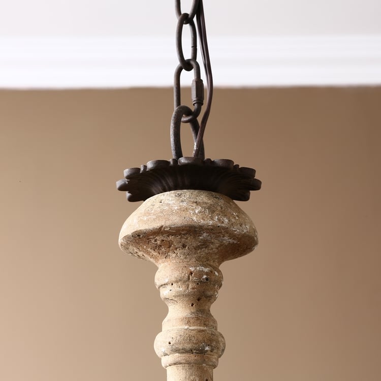 人気スポー新作 Wood Carved Country French Retro 8-Light Candle Distressed アンティーク雑貨