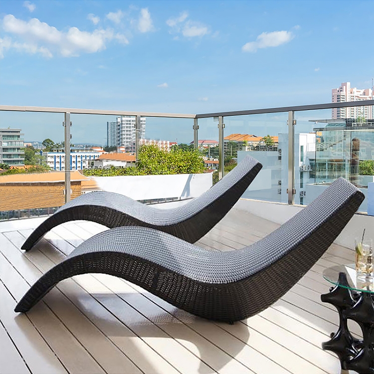 Chaise Sun Lounger For Balcony Folding Sun Lounger, Acacia Wood