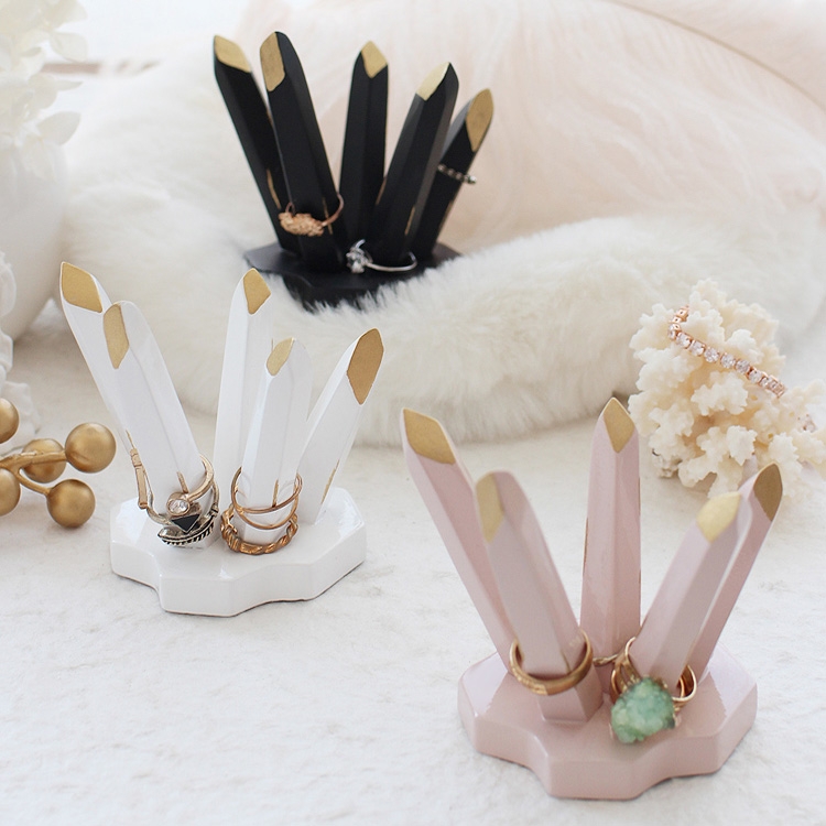 Modern Creative Resin Ring Holder Display Jewelry Organizer Home