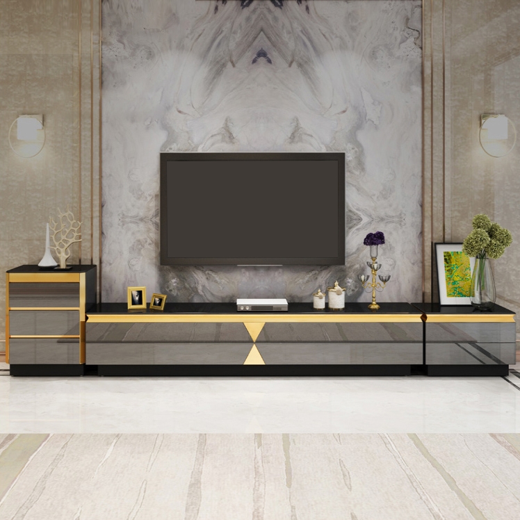 Rasay Black 79 Inch TV Stand with Storage Mid Century Media