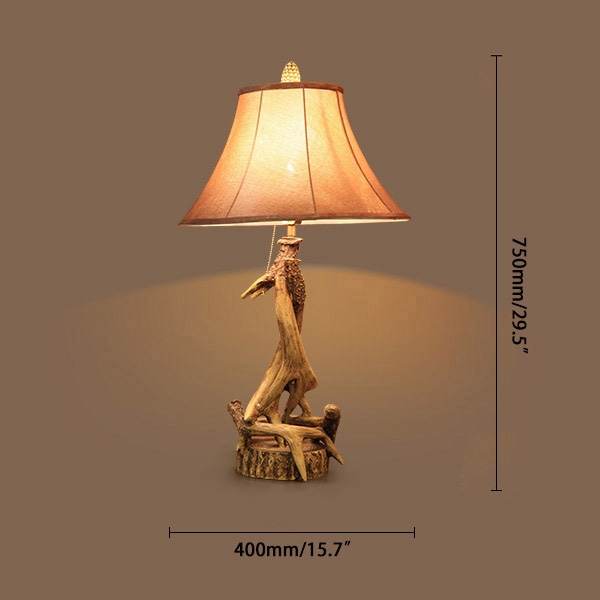 Lampe De Table Rustique Unique, Faite Main - Style Campagne