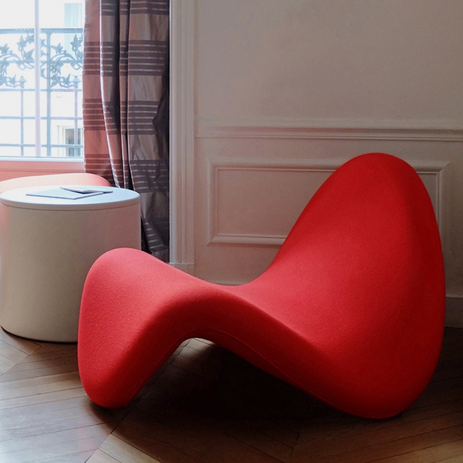 Lounge Chair Red Velvet Modern Contemporary Accent Chair