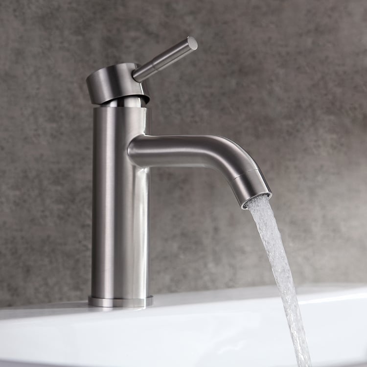 Brewst Stainless Steel Brushed Nickel Bathroom Basin Tap Monobloc 